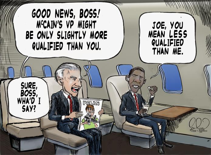 recent obama political cartoons. Obama vs Palin – These